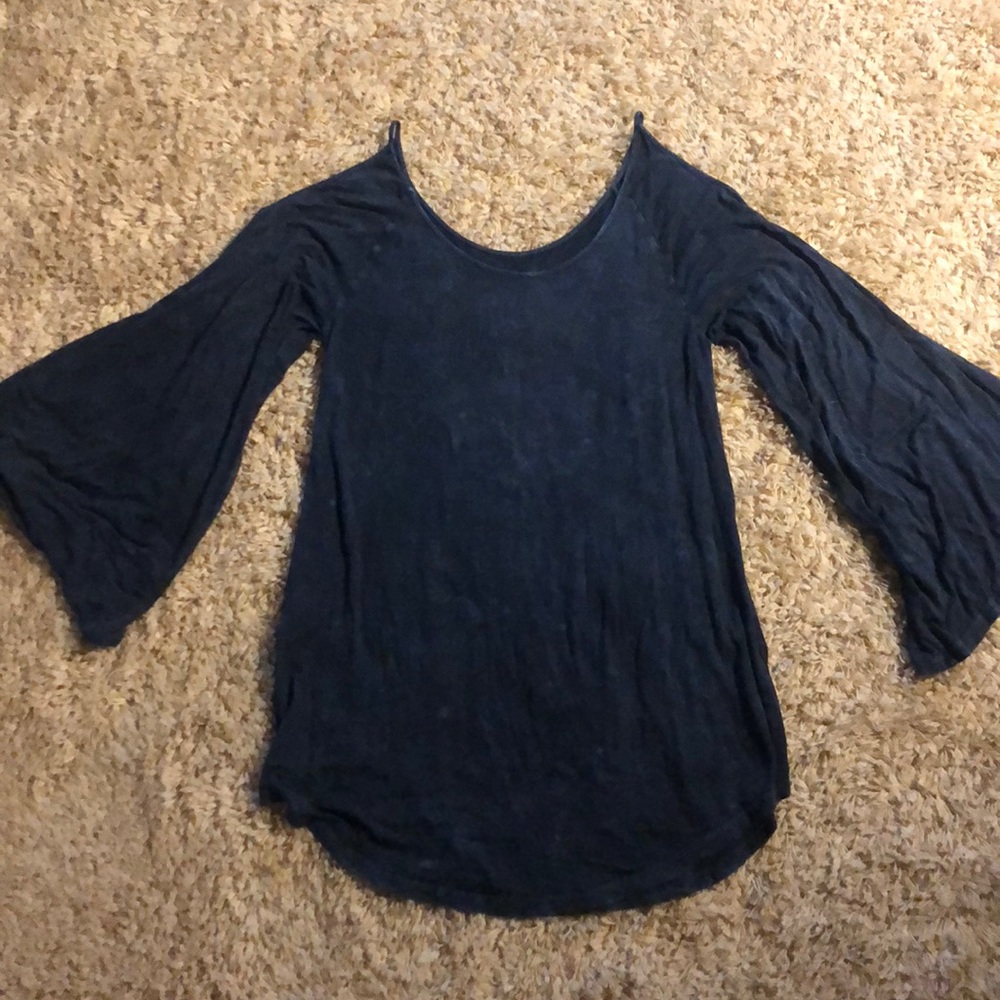 Flowy long sleeve mini dress